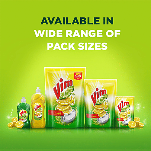 Buy Vim Dishwash Liquid Gel Lemon Refill Pouch Online at Best Price of