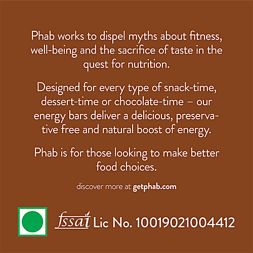 Phab Protein Bar - Mocha Nut Fudge, 65 g  No Trans Fats & Artificial Sweetener