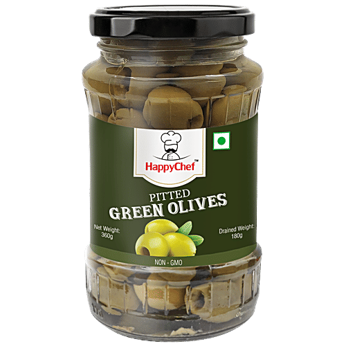 HappyChef Pitted Green Olives, 360 g