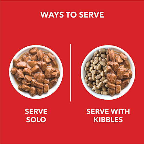 Drools Real Chicken & Liver Chunks In Gravy Wet Food For Puppy, 150 g Better Digestibility & Health