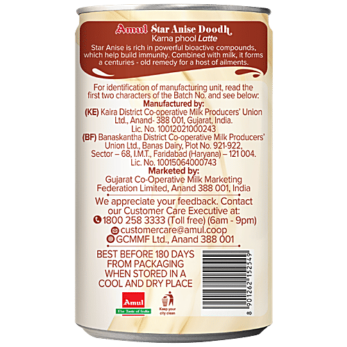 Amul Star Anise Doodh Shot, 125 ml Can 