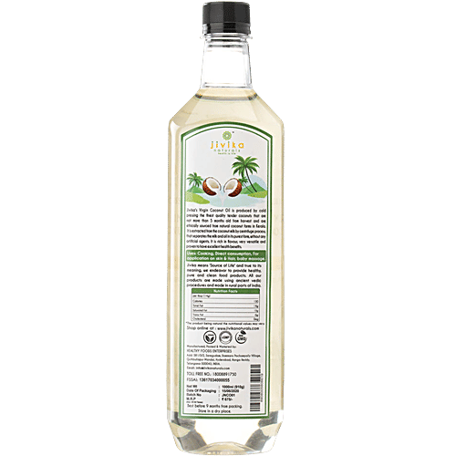 Jivika Naturals Cold Pressed Virgin Coconut Oil, 1 L Bottle