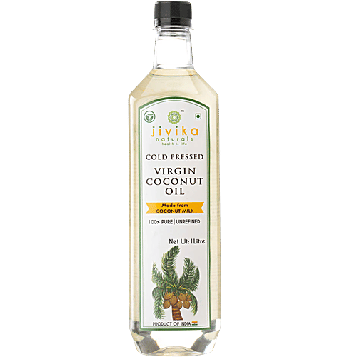 Jivika Naturals Cold Pressed Virgin Coconut Oil, 1 L Bottle