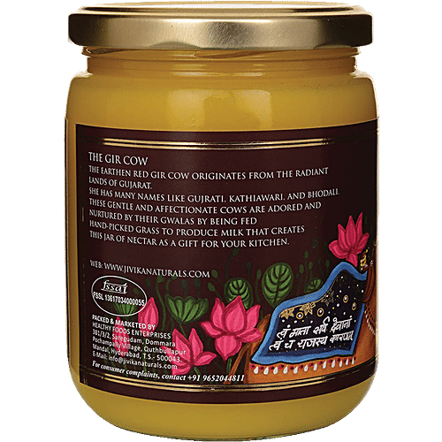 Jivika Naturals Vedic Hand Churned Bilona Gir Cow Ghee/Tuppa, 500 ml Vedic Hand Churned Bilona