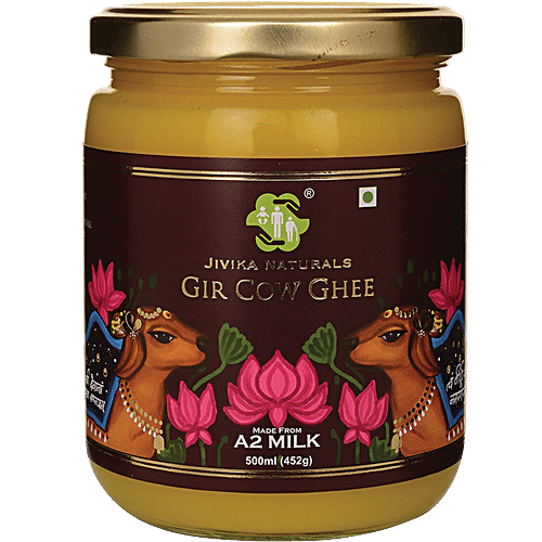 Jivika Naturals Vedic Hand Churned Bilona Gir Cow Ghee/Tuppa, 500 ml Vedic Hand Churned Bilona