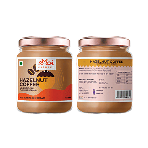 eMoi Hazelnut Coffee Artisanal Ice Creams, 450 ml No Artificial Flavours/Colours