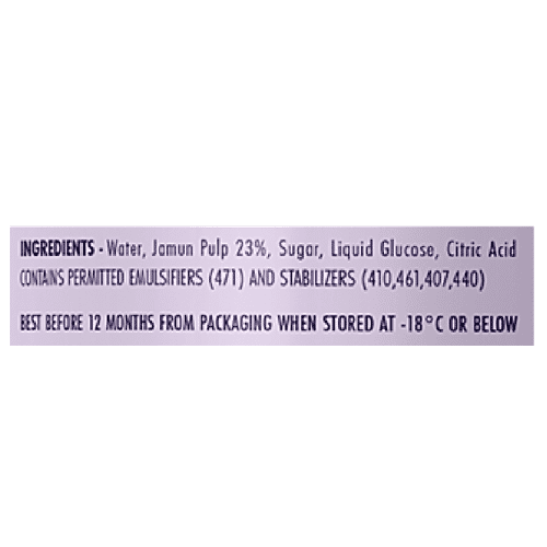 eMoi Jamun Sorbet, 450 ml No Artificial Flavours/Colours & Dairy Free