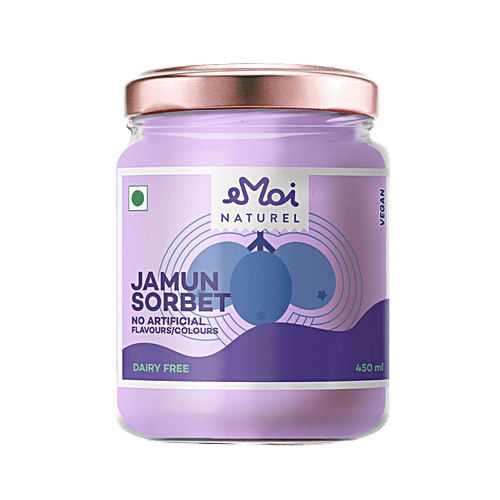 eMoi Jamun Sorbet, 450 ml No Artificial Flavours/Colours & Dairy Free