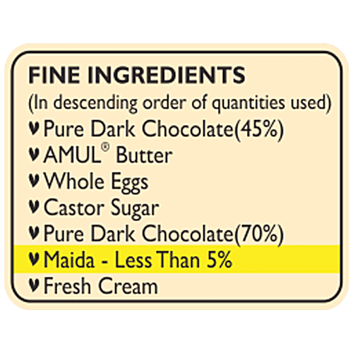 Brownie Cottage Gooey Brownie - With Less than 5% Maida, Freshly Baked, Dark Belgian, 70 g With Less than 5% Maida