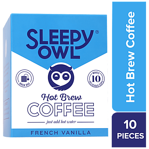 Buy Sleepy Owl French Vanilla Hot Brew Bags Fine Arabica Beans Blend