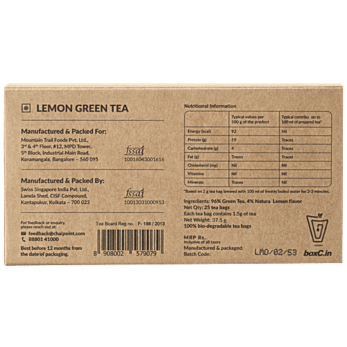 Buy Chai Point Lemon Green Tea Bags Online at Best Price of Rs 139