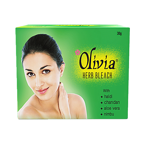 Buy Olivia Herb Bleach For Sensitive Skin With Haldi, Chandan, Aloe