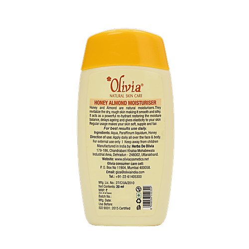 olivia honey almond cream