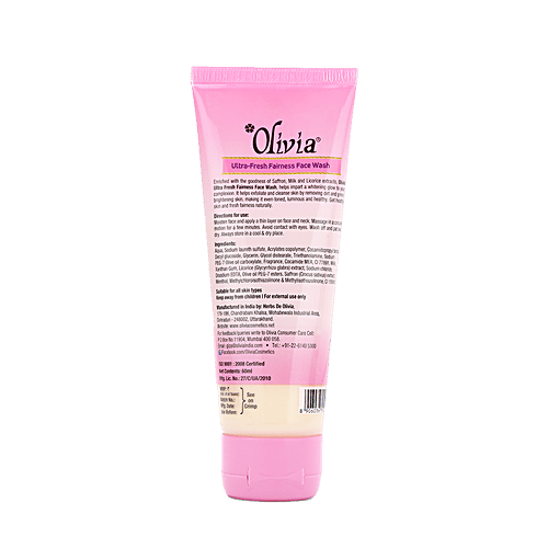 Buy Olivia UltraFresh Fairness Face Wash With Milk, Licorice, Saffron