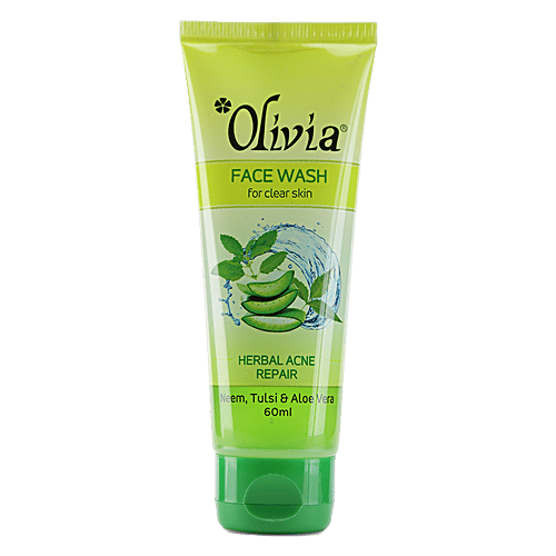 Buy Olivia Herbal Acne Repair Face Wash For Clear Skin With Neem, Tulsi