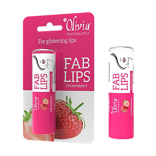 Buy Olivia Strawberry Fab Lip Balm Jojoba Oil & VitaminE For