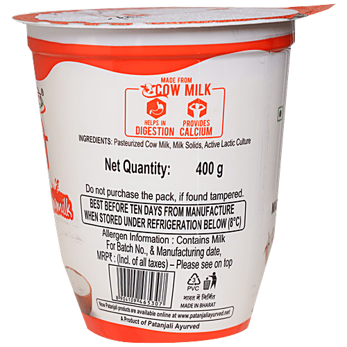 Patanjali Dahi - Made from Pasteurized Cow Milk, 350 g