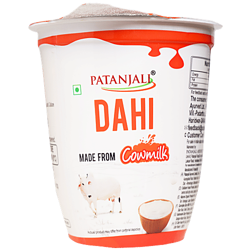Patanjali Dahi - Made from Pasteurized Cow Milk, 350 g