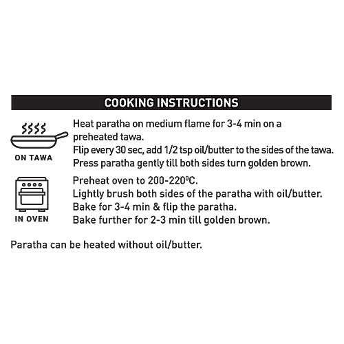 Goeld Whole Wheat Paratha, 300 g Zero Trans Fat