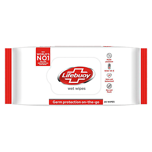 Lifebuoy Wet Wipes - Germ Protection On the Go, 20 pulls  