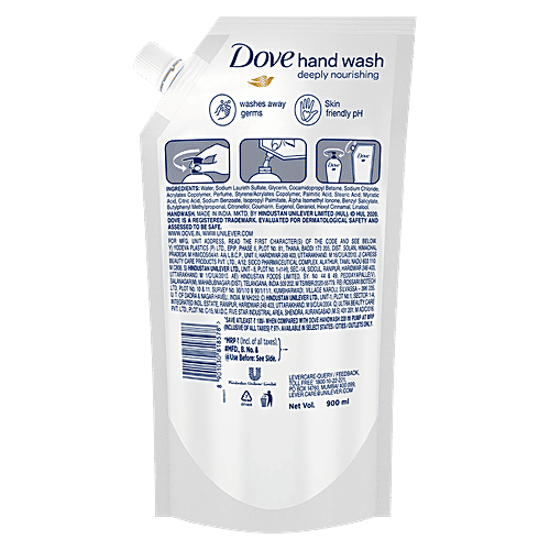 Dove Moisturising Liquid Hand Wash Refill, 900 ml  