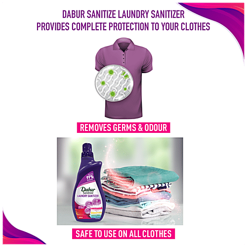 Buy Dabur Sanitize Laundry Sanitizer Suitable for All Fabrics Online