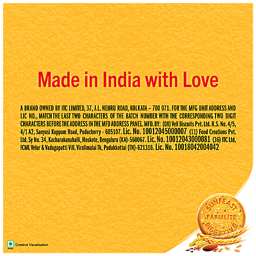 Sunfeast Farmlite 5 Seed Digestive Biscuit - High Fibre, Goodness Of 5 Power Seeds & Wheat Fibre, 100 g Pouch Hi-Fibre & Goodness of 5 Power Seeds