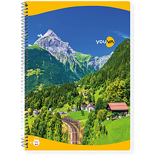 Navneet Youva Notebook - Ruled, Single Line, Spiral Bound, A4, 172 Pages, 1 pc  