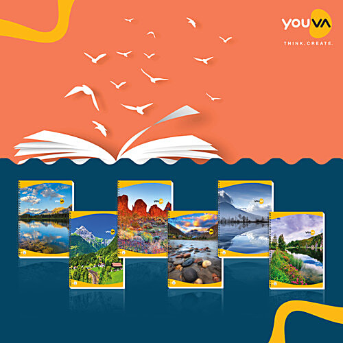 Navneet Youva Notebook - Ruled, Single Line, Spiral Bound, A4, 172 Pages, 1 pc  