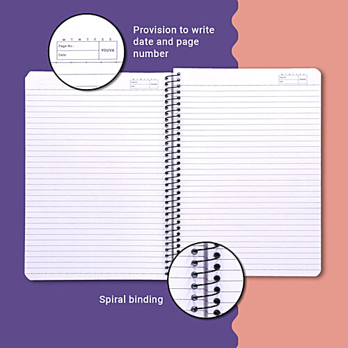 Navneet Youva Notebook - Ruled, Single Line, Spiral Bound, A4, 172 Pages, 1 pc  