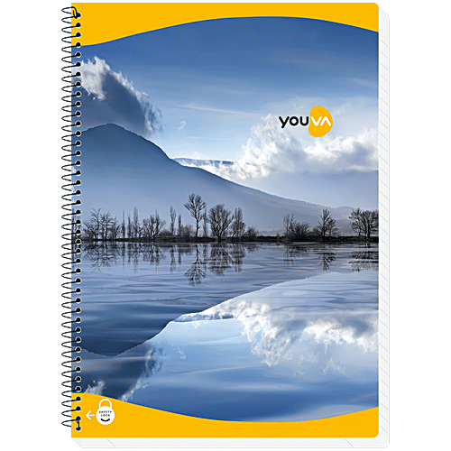 Navneet Youva Notebook - Ruled, Single Line, Spiral Bound, A4, 172 Pages, 1 pc  
