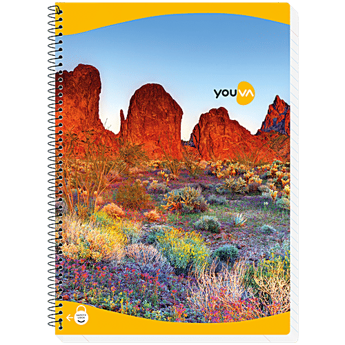 Navneet Youva Notebook - Ruled, Single Line, Spiral Bound, A4, 172 Pages, 1 pc  
