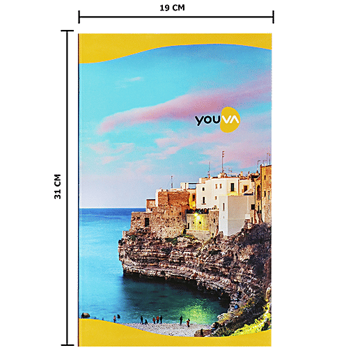 Navneet Youva Notebook - Ruled, Single Line, Soft Bound, 190 mm x 310 mm, 180 Pages, 1 pc  