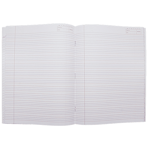 Navneet Youva Soft Bound Ruled Notebook - Red & Blue With Gap, Brown, 15 x 18 cm, 76 Pages, 1 pc