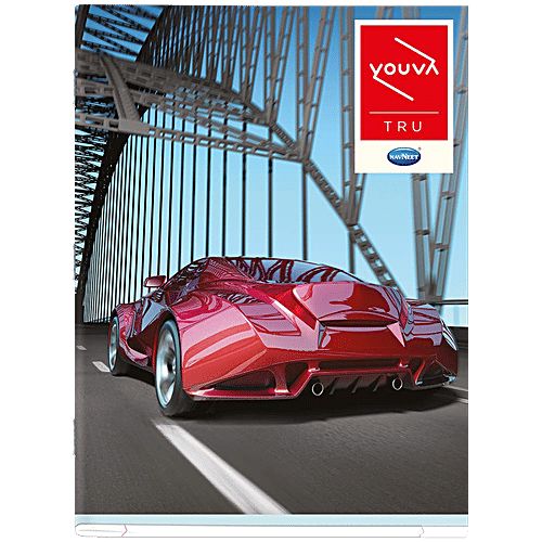 Navneet Youva Notebook - Ruled, Single Line, 180 mm x 240 mm, Soft Bound, 172 Pages, 1 pc  