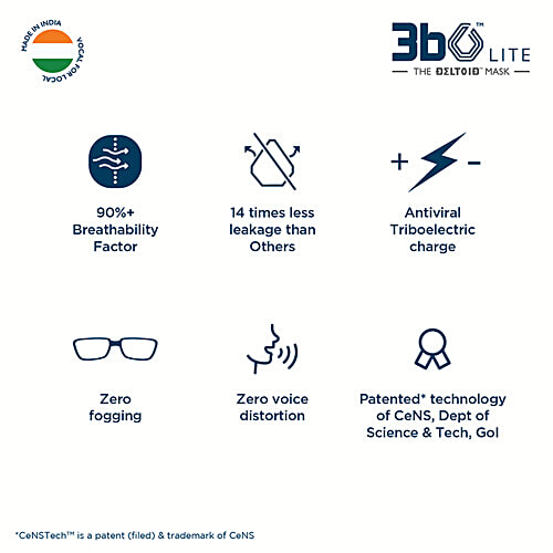 3bO Deltoid Lite Face Masks In Pink Knit Fabric With Binding - 1S1014, Small, 1 pc  Washable & Reusable