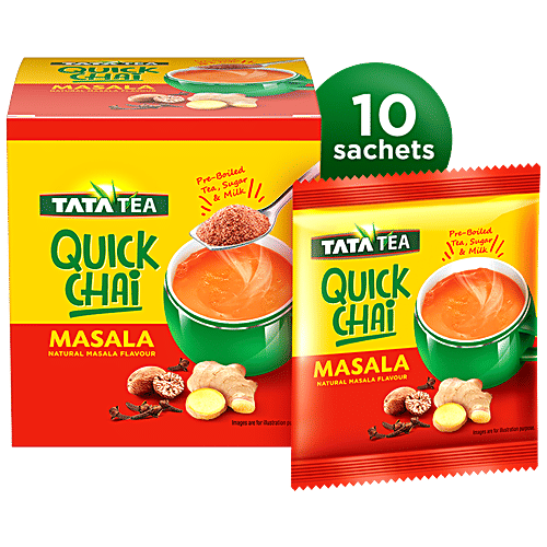 Tata Tea Quick Chai Masala, 10 pcs Sachet 