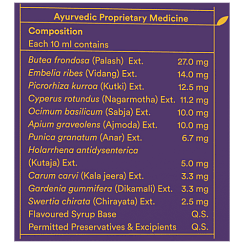 Buy SIDDHAYU Wormzwin Herbal Deworming Syrup, For Kids Online at Best