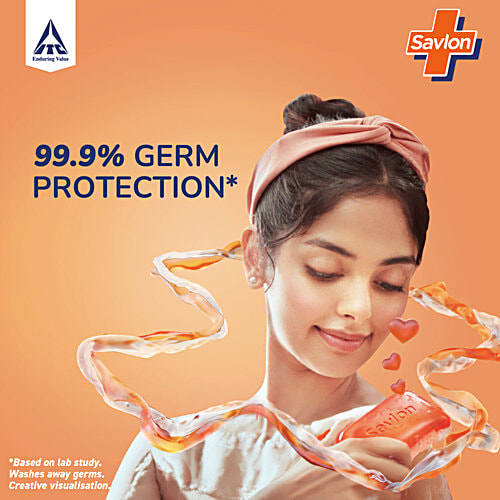 Savlon Glycerin Bathing Bar, 625 g (5 pcs x 125 g each) With Germ Protection & Moisturisation, For Soft & Supple Skin