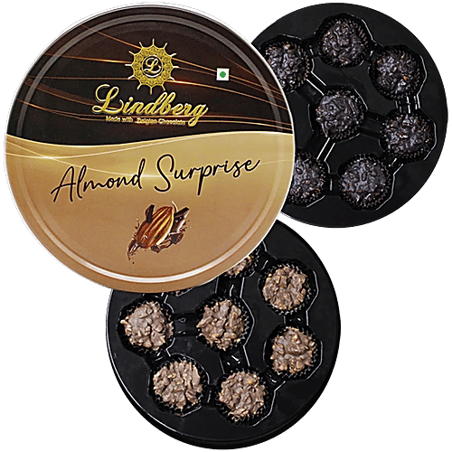 Lindberg Almond Surprise - Truffle Chocolates, 200 g (16 pcs x 12.5 g each) Zero Trans Fat