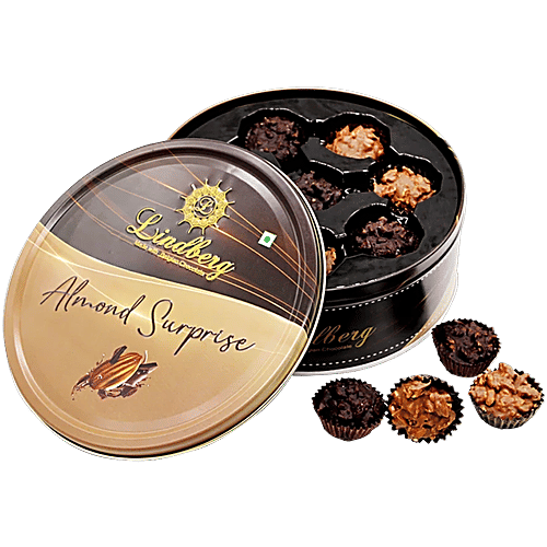 Lindberg Almond Surprise - Truffle Chocolates, 200 g (16 pcs x 12.5 g each) Zero Trans Fat