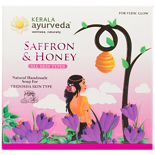 Buy Kerala Ayurveda Natural Handmade Saffron & Honey Soap Online at