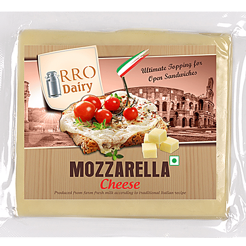 RRO DAIRY Mozzarella Cheese - Block, 200 g  Good Source of Protein & Calcium