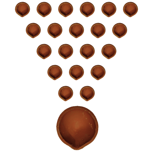 Arham Handmade Diwali Mitti Diye, 21 pcs  