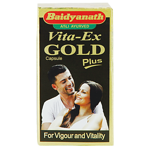 Baidyanath Nagpur Vita Ex Gold Plus Capsule - With Pure Shilajit & Swarna Bhasma, 20 pcs  