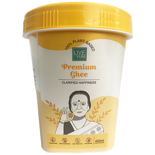 Live Yum Vegan Premium Ghee/Tuppa - Palm Oil Free, 100% Natural, 450 ml  