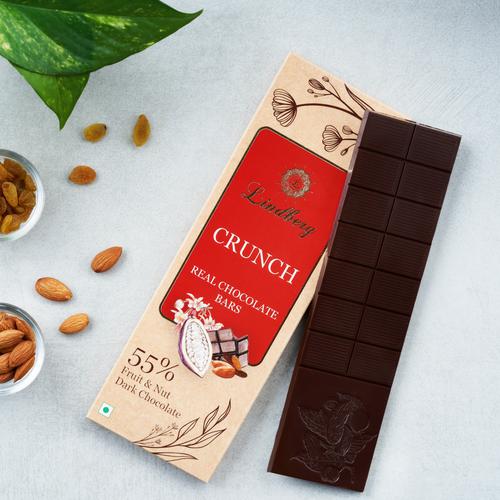 Lindberg Crunch Fruit n Nut Chocolate Bar - 55% Cocoa, 100 g  