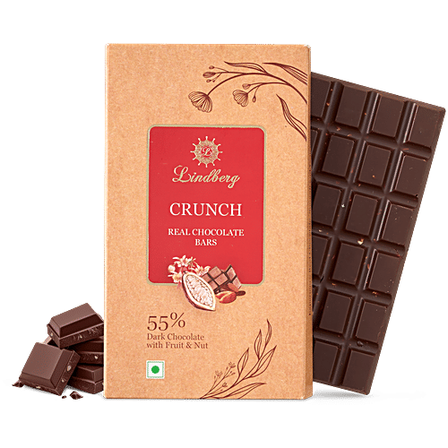 Lindberg Crunch Fruit n Nut Chocolate Bar - 55% Cocoa, 80 g  