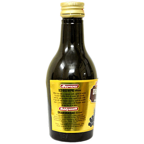 Baidyanath Drakshasava Ayurvedic Tonic - Improves Hunger & Heart Health, 180 ml  