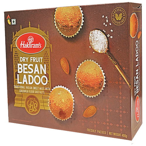 Haldiram's Dry Fruit Besan Ladoo, 400 g  Made of Rich & Delicious Ingredients